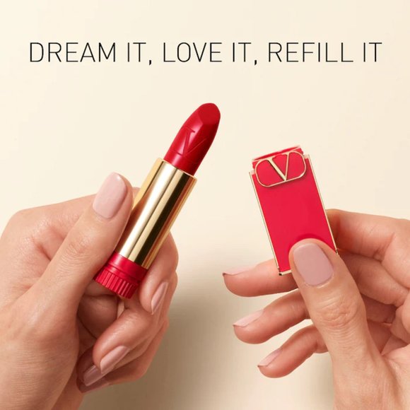 SALE - BNIB❤️NEW VALENTINO #107A ODE TO NATURAL Rosso Refillable Lipstick ✨NIB - Picture 9 of 15
